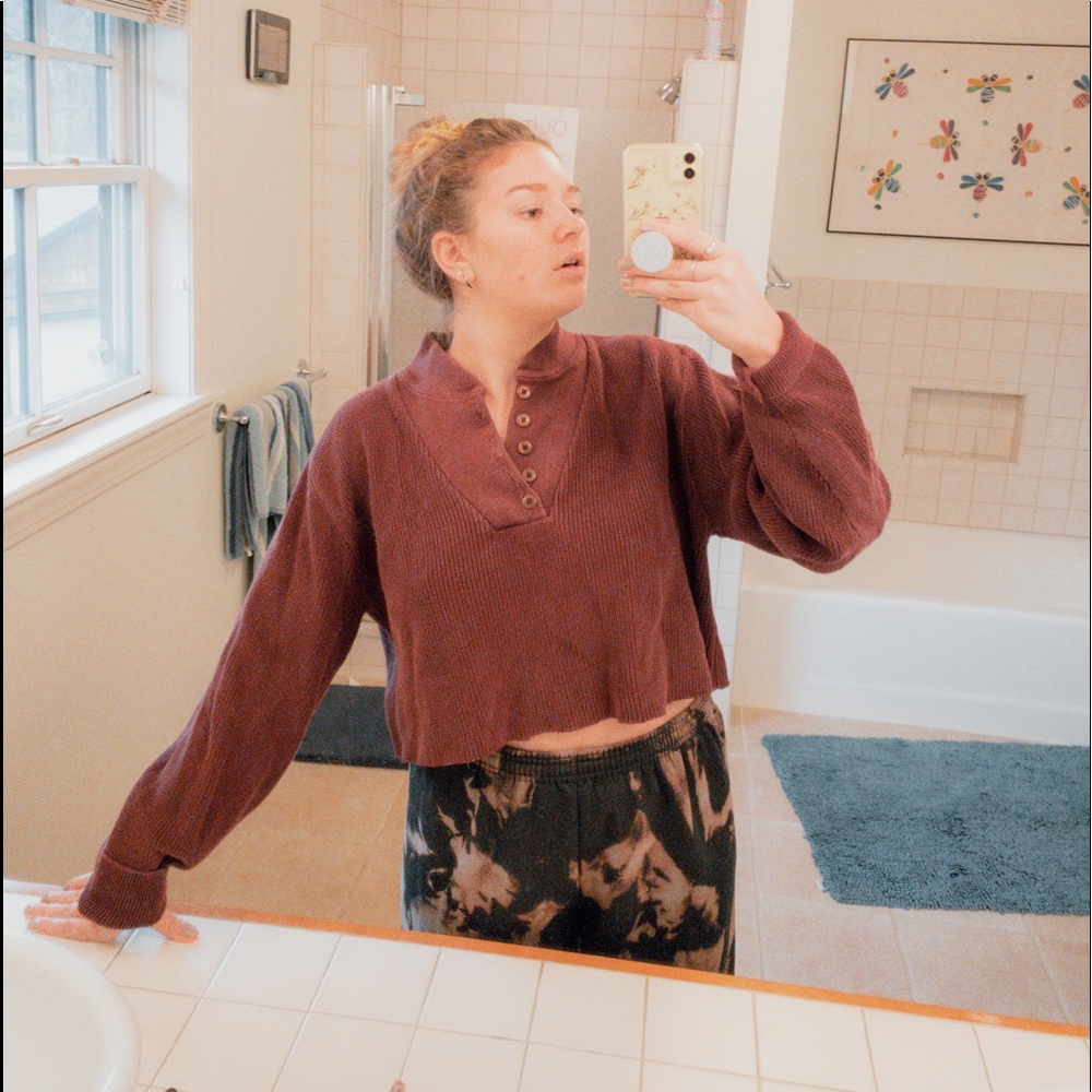 Vintage Lands End Cropped Sweater - Picture 2 of 2